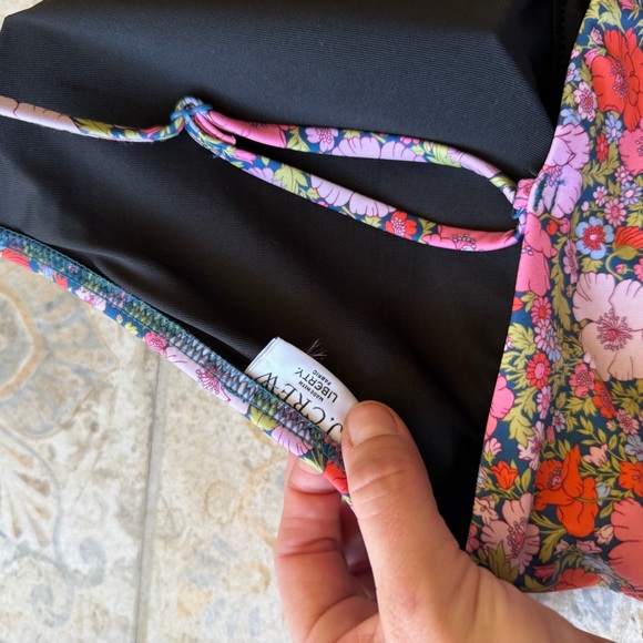 J. Crew Plunge One-Piece Liberty of London Meadow Song Swimsuit Sz XL - Picture 4 of 8